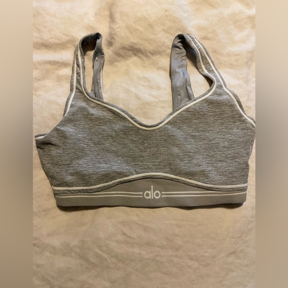 ALO Yoga Heather Gray Sports Bra